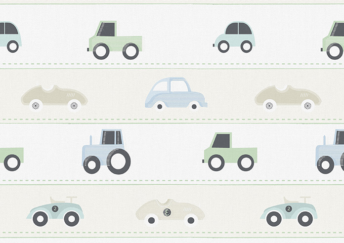 Brum Brum, Neutral - Made to Measure Curtains - Image 9